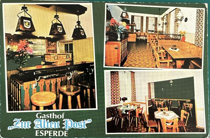 Historische Postkarte "Zur Alten Post"