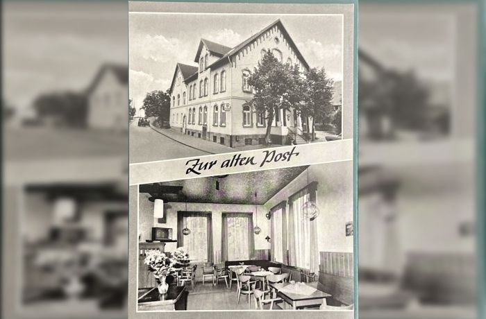 Historische Postkarte "Zur Alten Post"